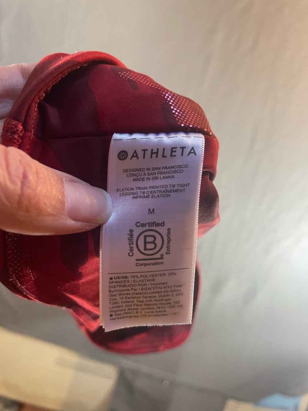 Athleta Red Camouflage High-Rise Leggings - Picture 5 of 6